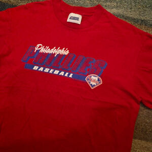 2003 Philadelphia Phillies Vintage T-shirt Rare M/L Baseball Red